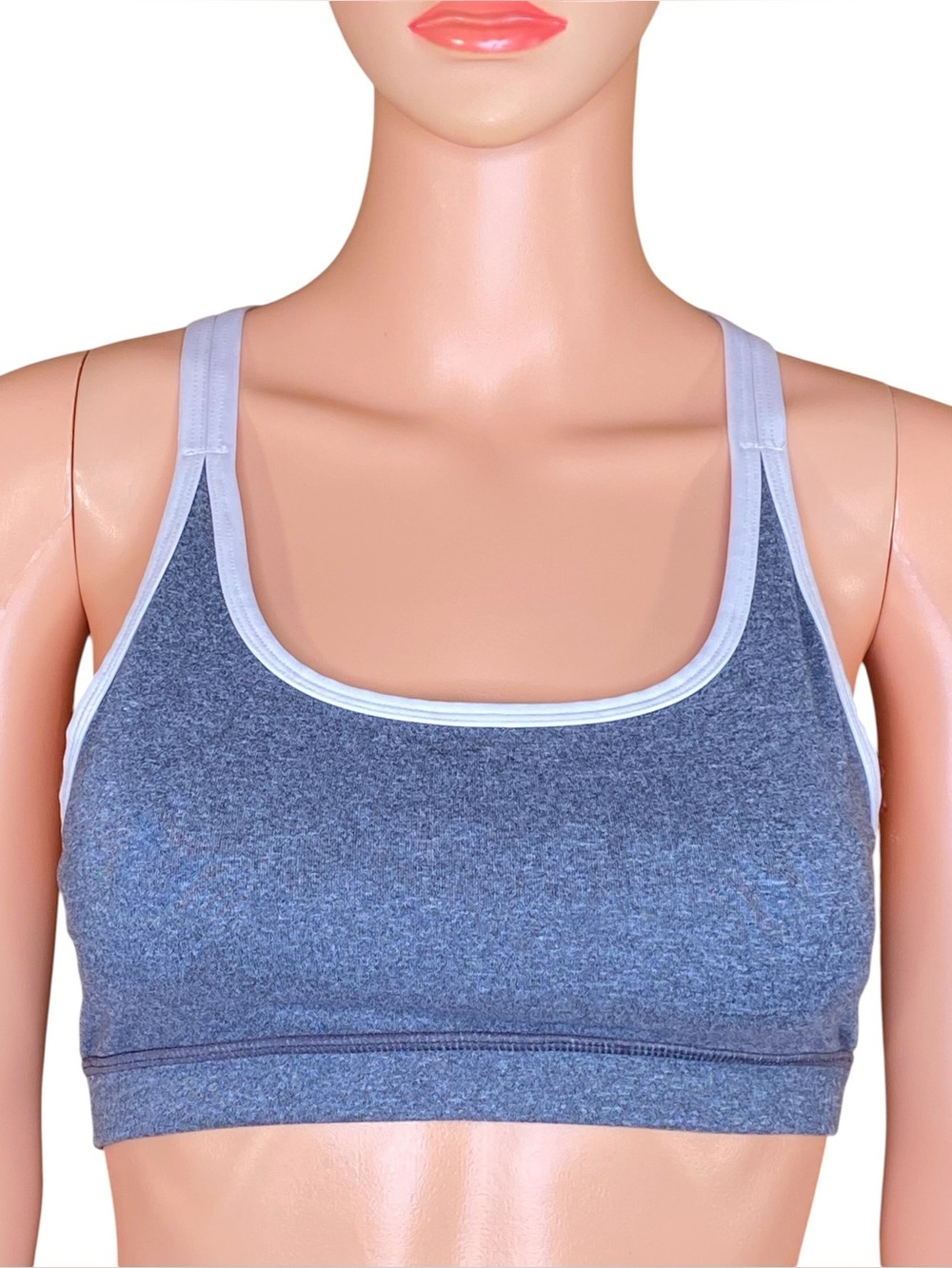 Marika Gray Sports Bra Racer Back Breathable Gym Yoga Running Performance Wear S